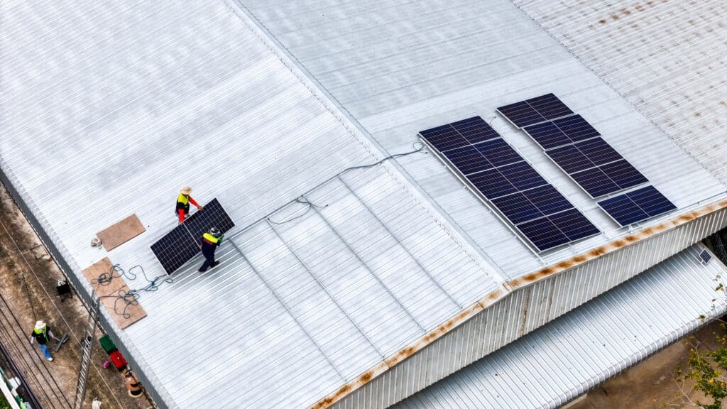 Corrugated roof solar panels